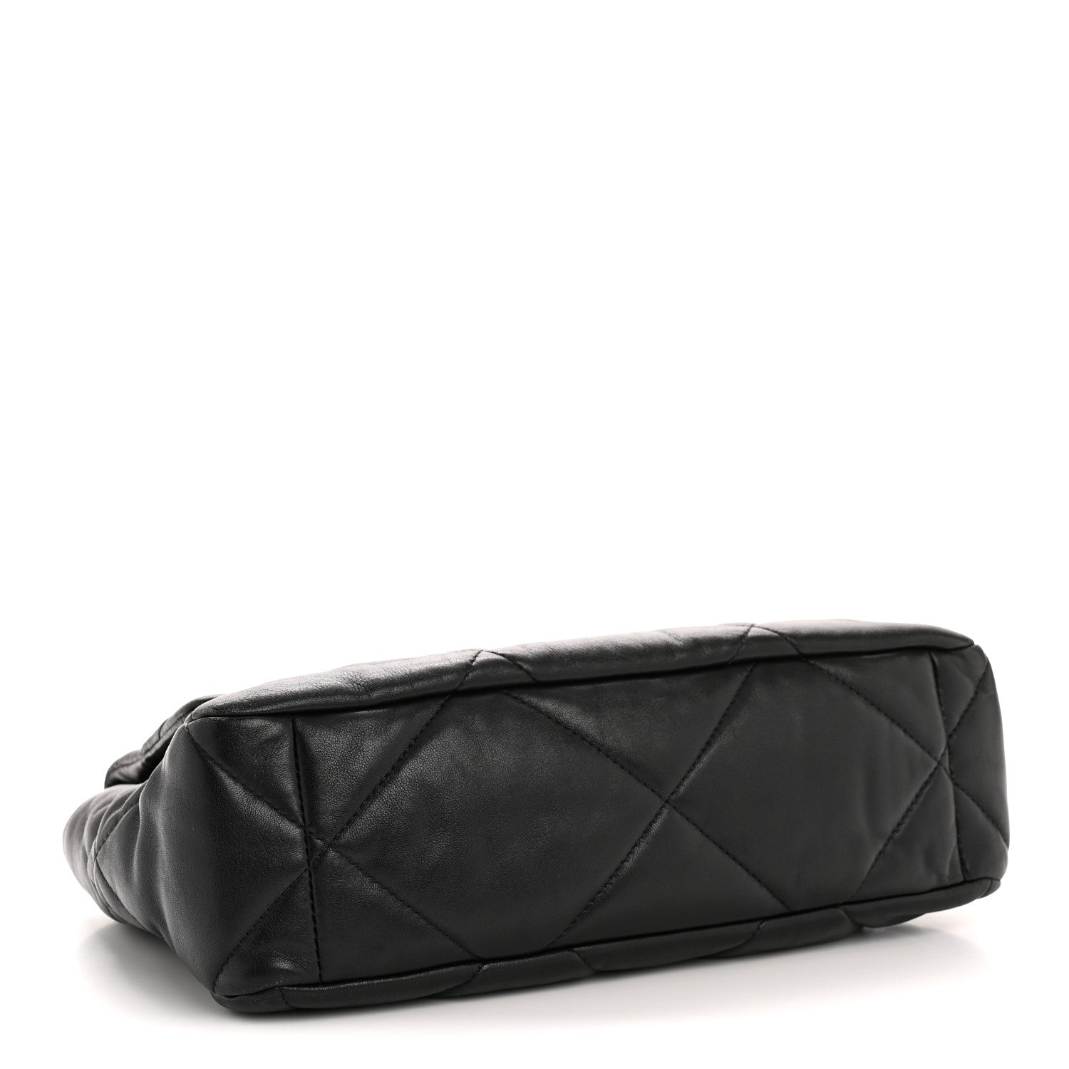 Lambskin Quilted Large Chanel 19 Flap Black