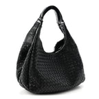 Nappa Intrecciato Medium Campana Shoulder Bag Black