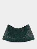Comporta Forest Woven Leather Clutch