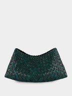 Comporta Forest Woven Leather Clutch