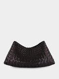 Comporta Black Woven Leather Clutch