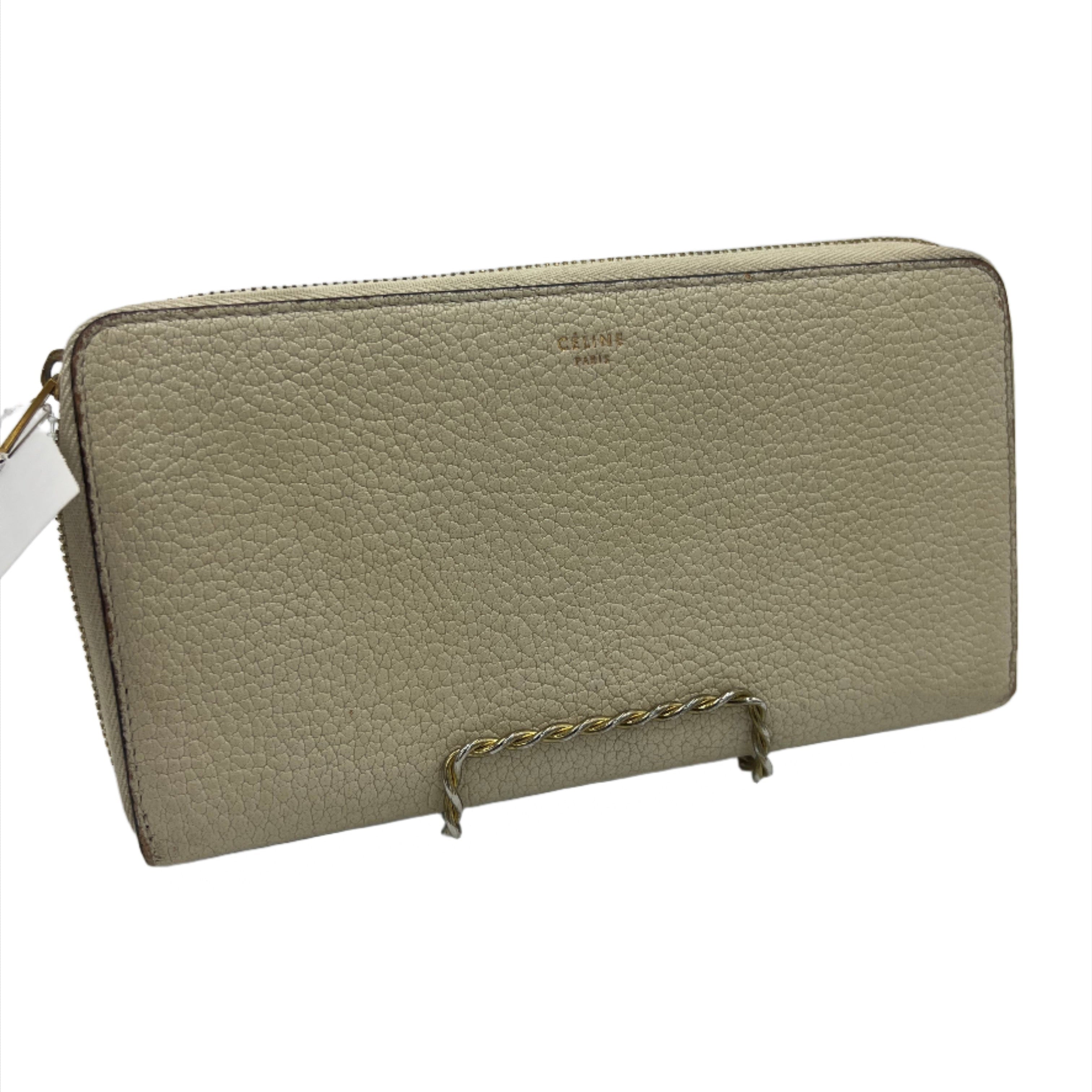 Celine Zip Around Calfskin Designer Wallet
