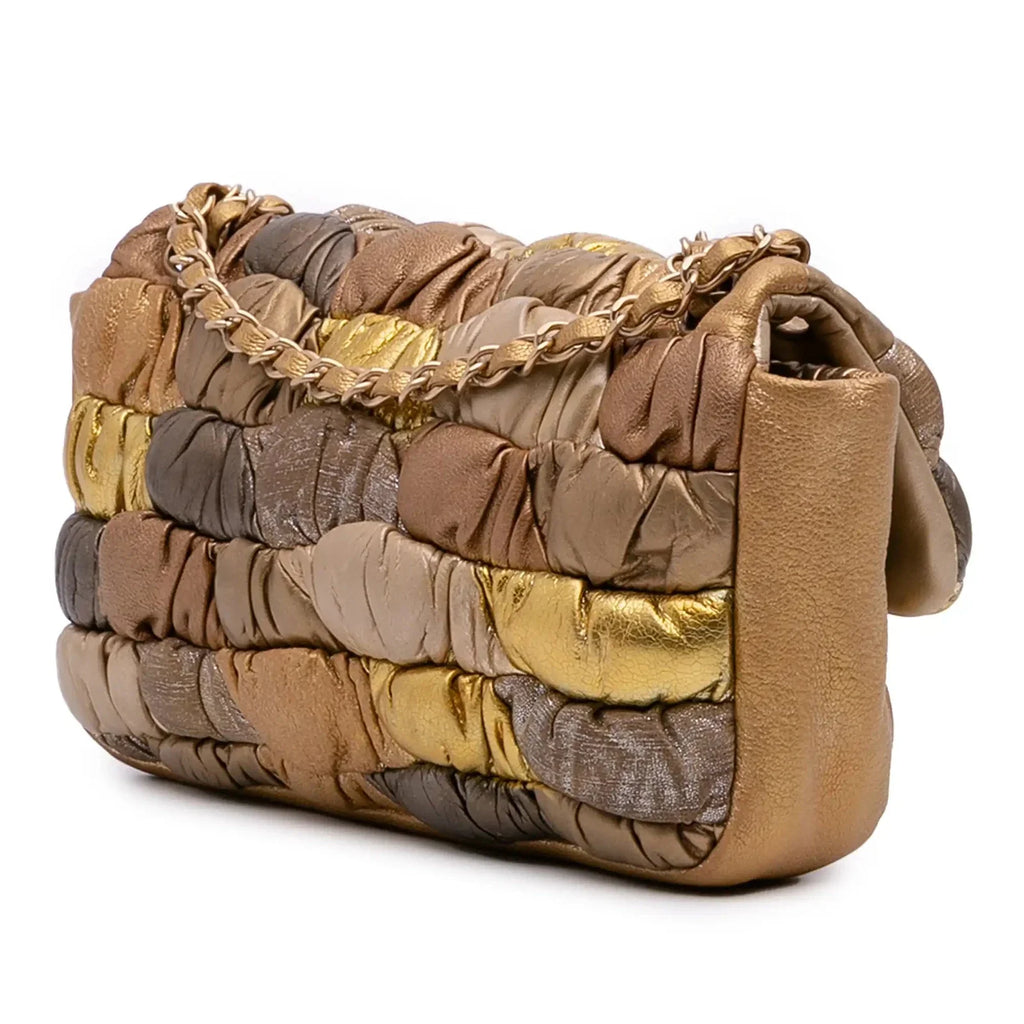 Chanel CC Metallic Lambskin Patchwork Flap