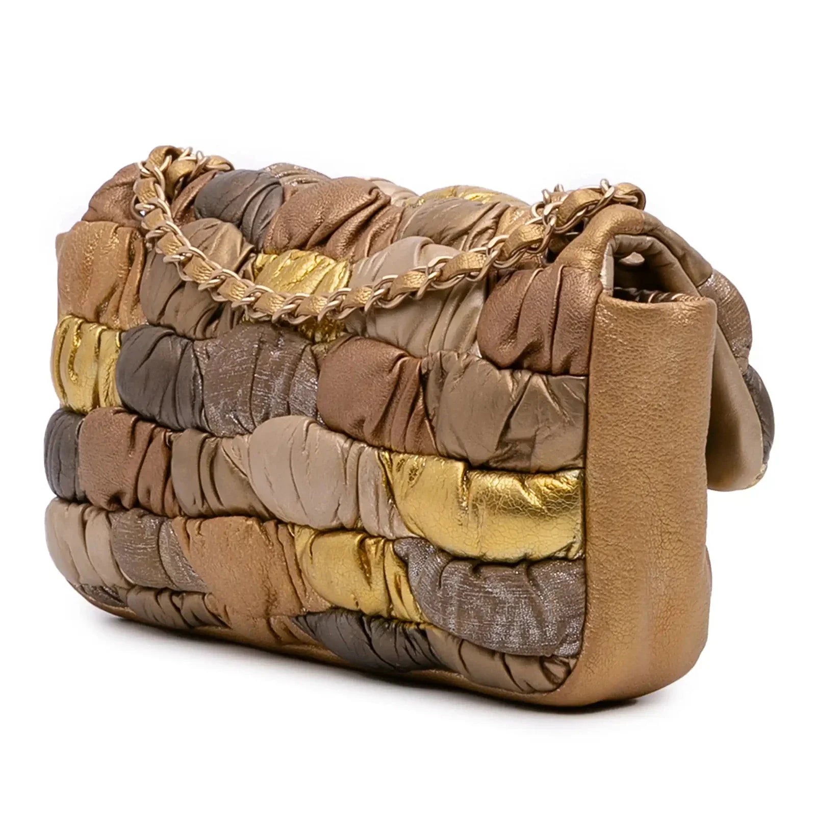 Chanel CC Metallic Lambskin Patchwork Flap