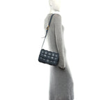 Nappa Maxi Intreccio Padded Cassette Crossbody Bag Thunder