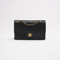 Chanel Vintage Black Classic Double Flap Bag 1991
