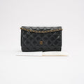 Chanel Black Classic Wallet on Chain (WOC) Caviar 2018
