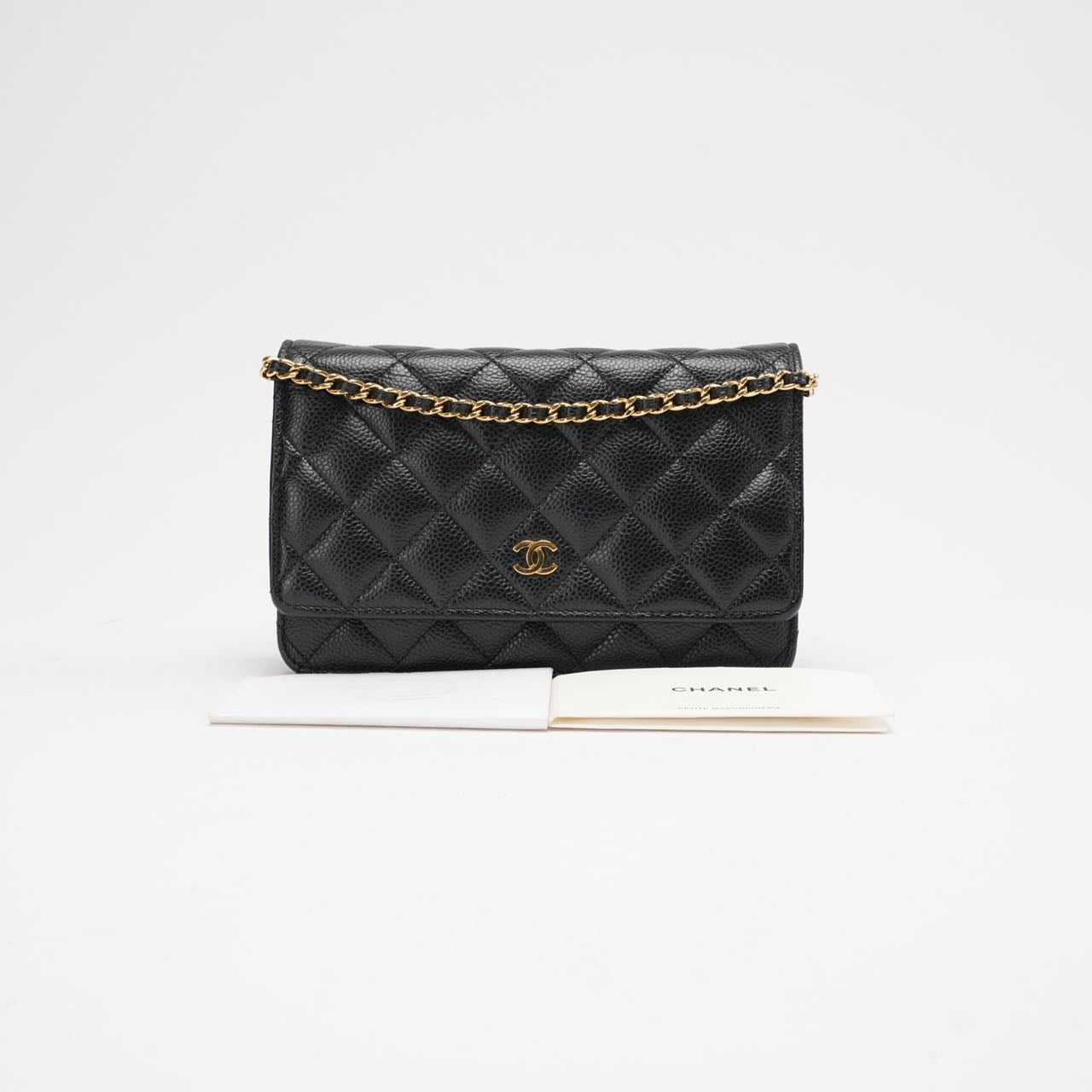 Chanel Black Classic Wallet on Chain (WOC) Caviar 2018