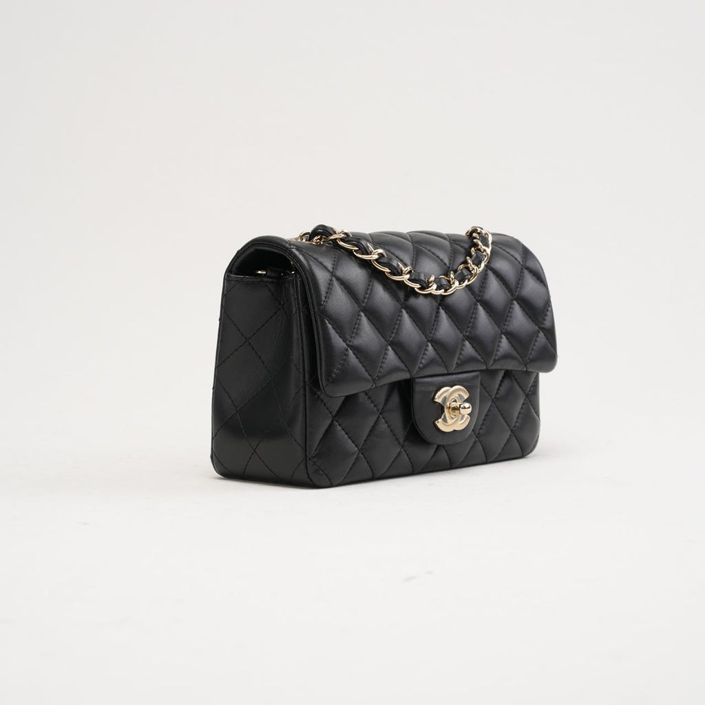 Chanel Classic Mini Rectangular Flap Lambskin Black 2017
