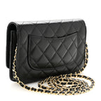 Caviar Quilted CC Turnlock Wallet On Chain WOC Black