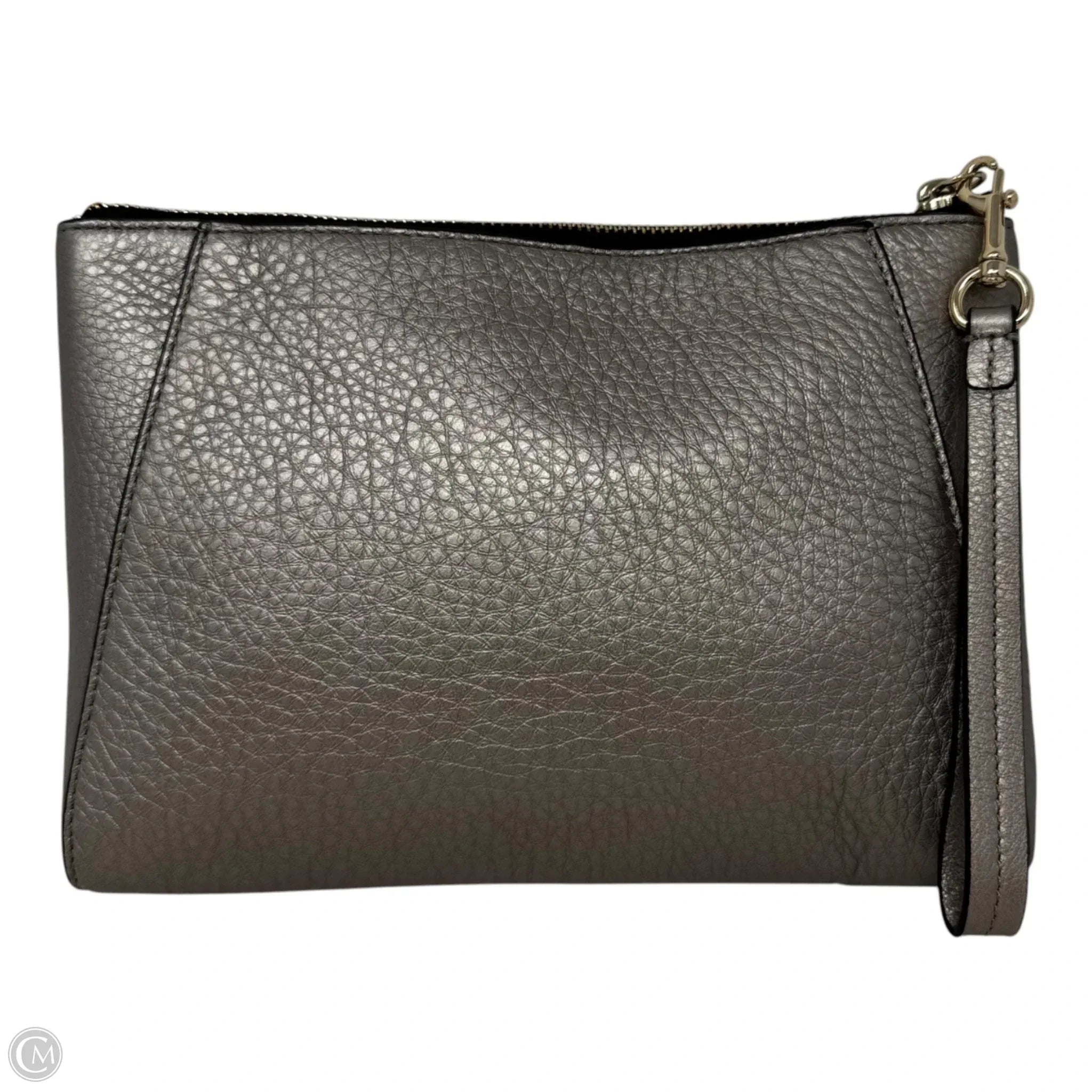 Metallic Wristlet Designer By Coach, Size: Medium
