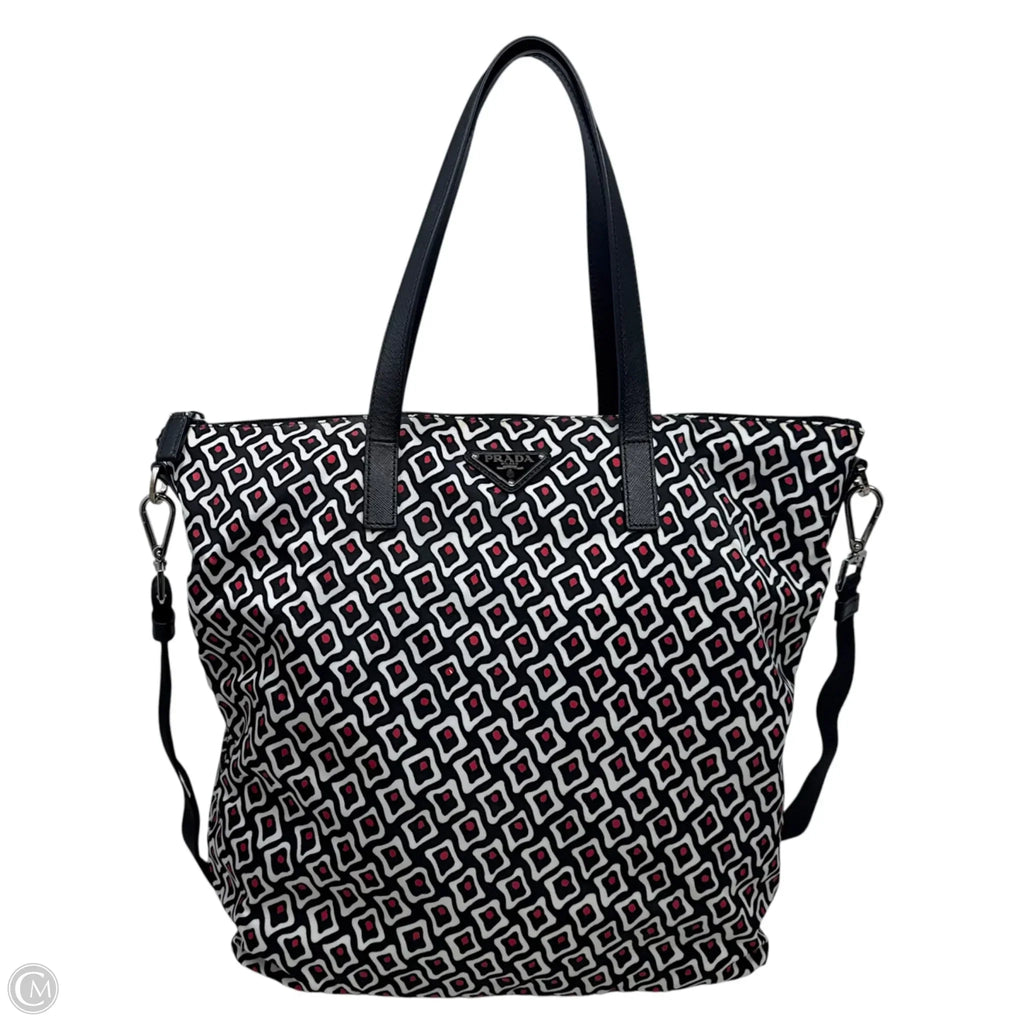 Tessuto Nylon Satchel Tote Luxury Designer By Prada, Size: Large