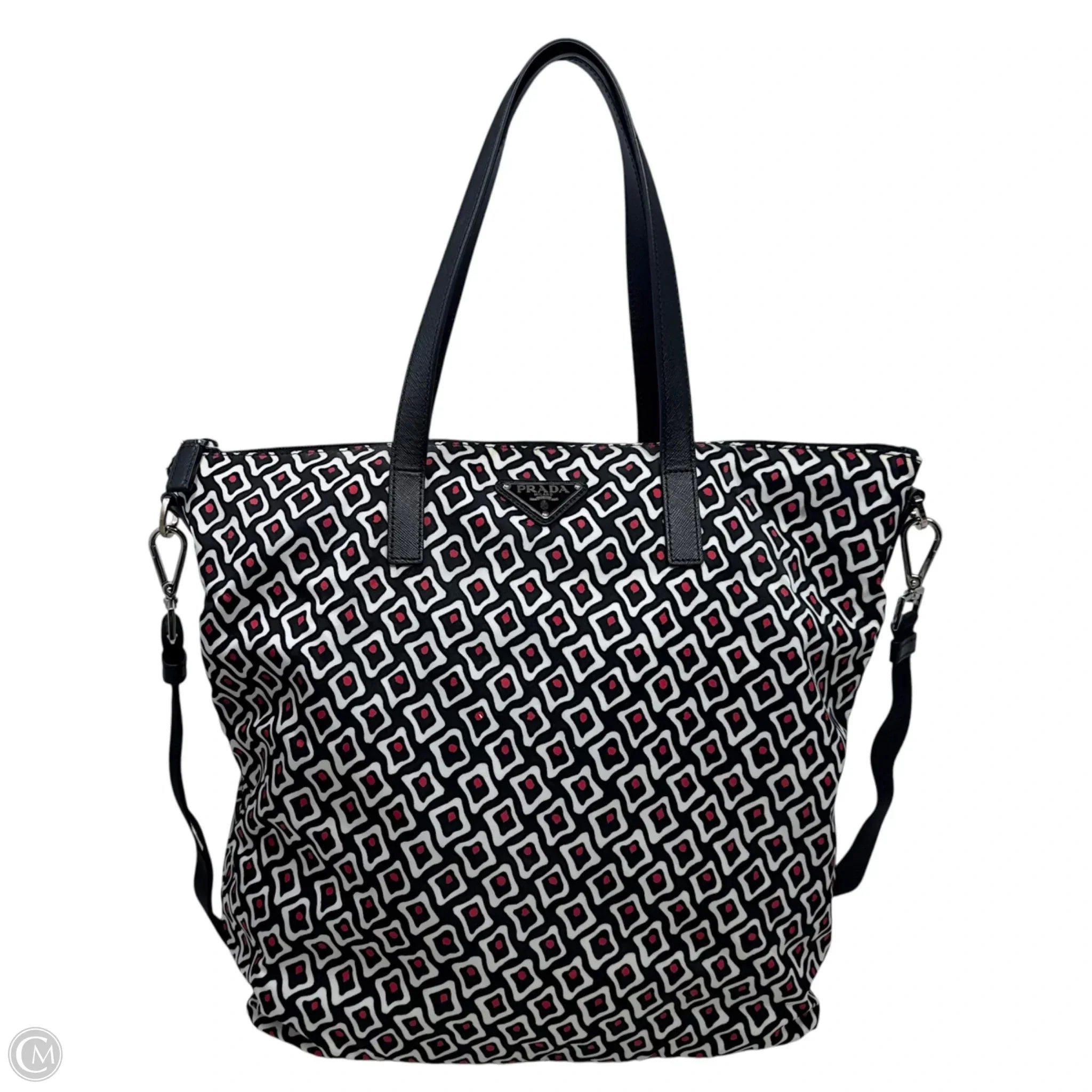 Tessuto Nylon Satchel Tote Luxury Designer By Prada, Size: Large