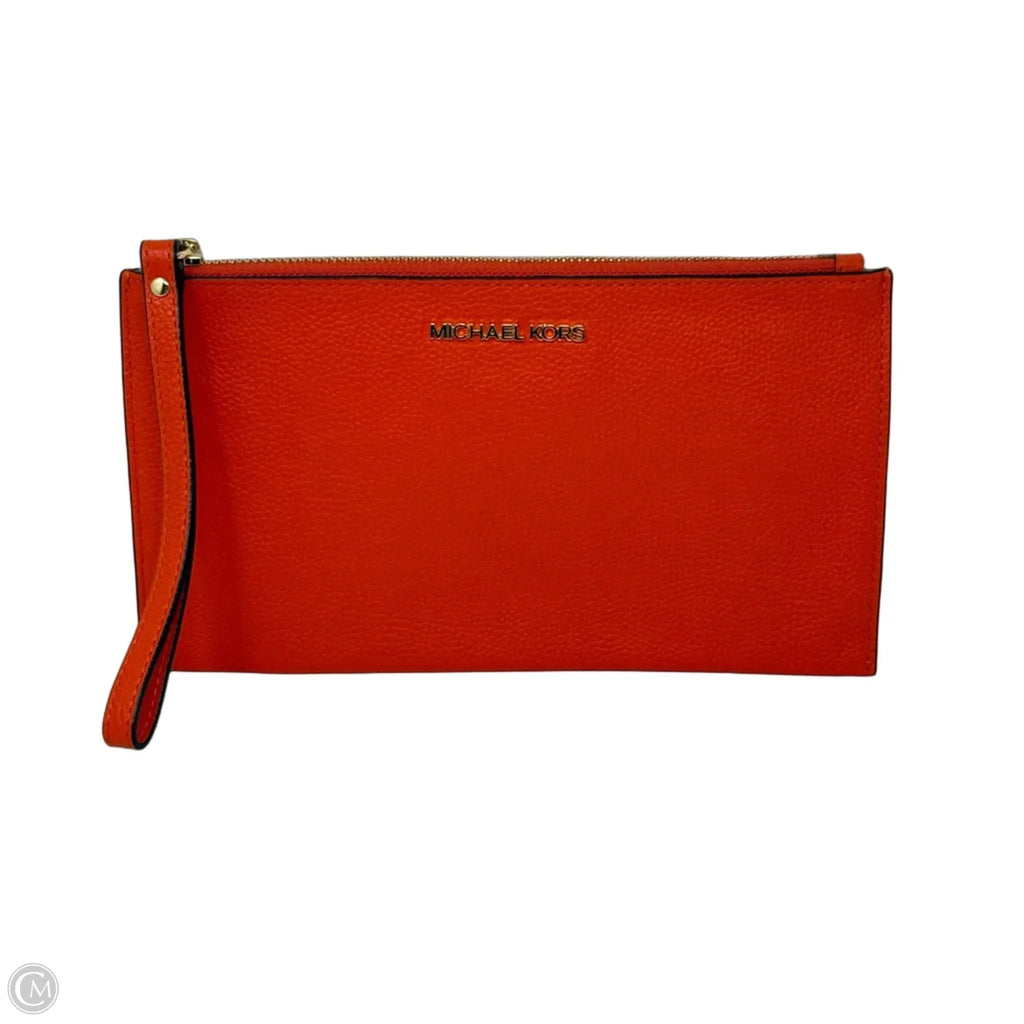 Jet Set Travel Top Zip Wristlet Designer By Michael Kors, Size: Large