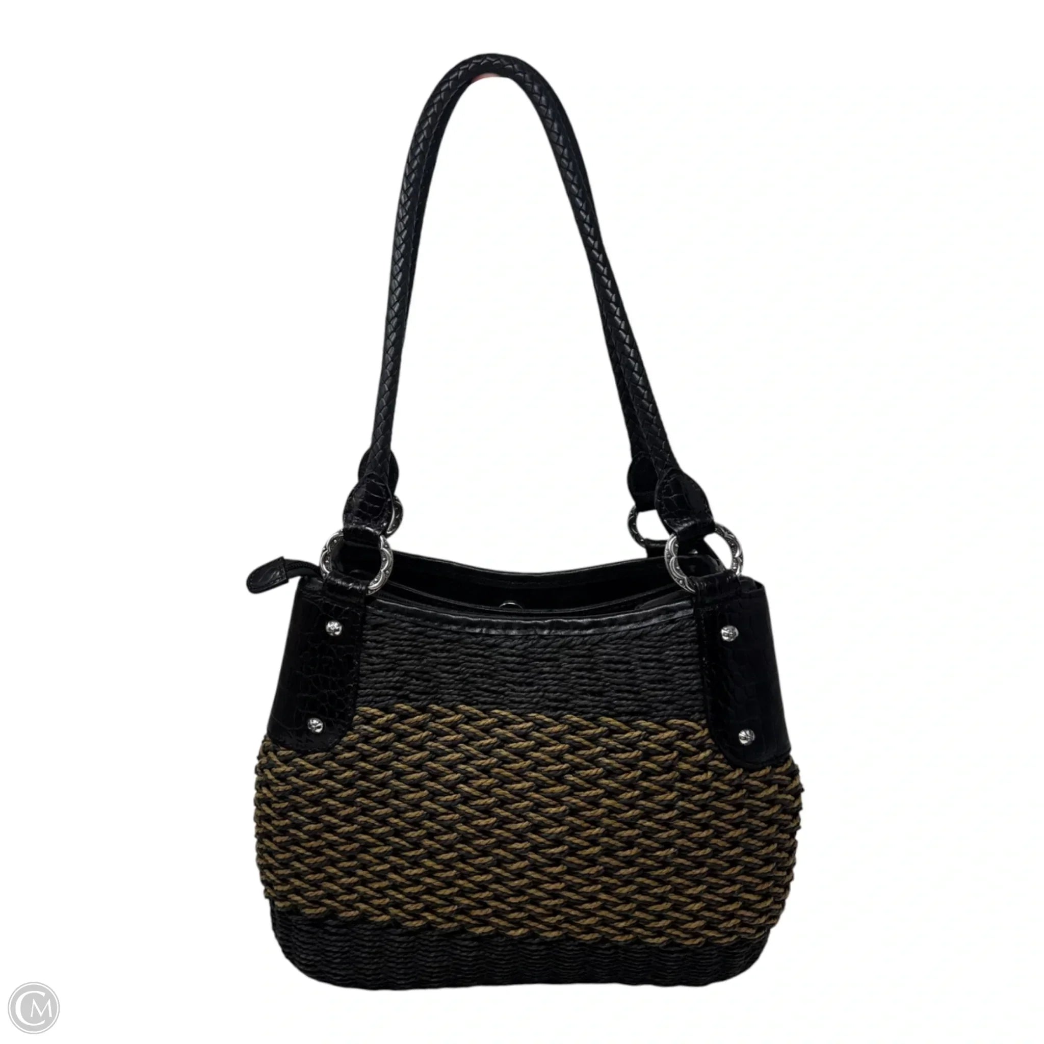Woven Shoulder Handbag By Brighton, Size: Medium