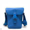Track Small Flap Leather Crossbody Bag In Racer Blue Designer By Coach, Size: Small