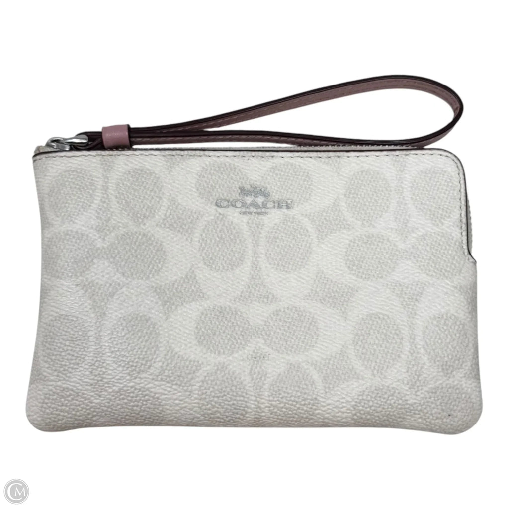 Corner Zip Wristlet Designer By Coach, Size: Small