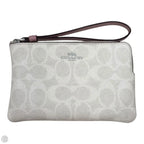 Corner Zip Wristlet Designer By Coach, Size: Small