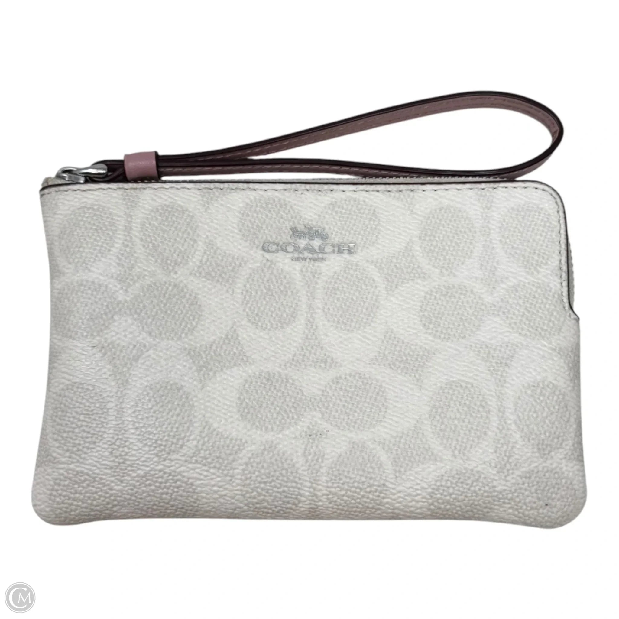 Corner Zip Wristlet Designer By Coach, Size: Small