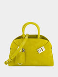 Lemon Mini Hug Suede Corduroy Handbag