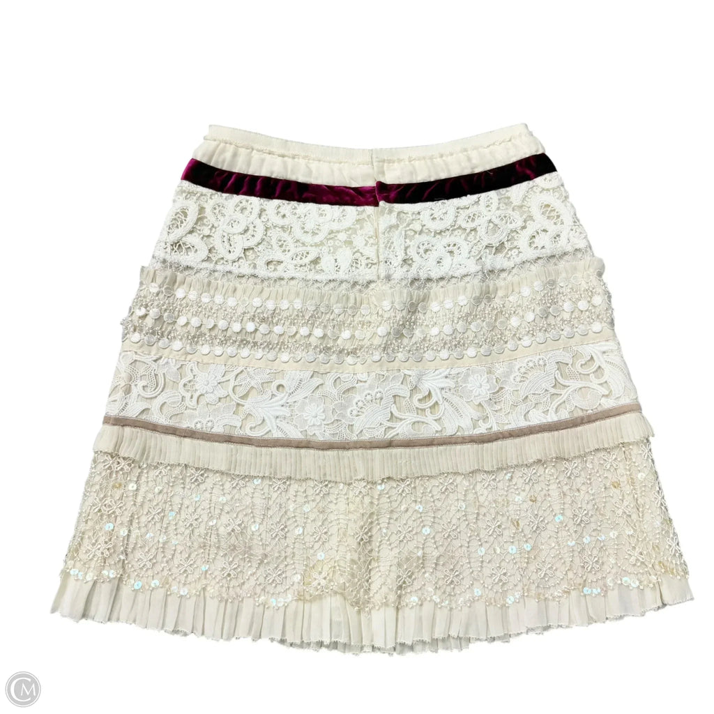 Skirt Luxury Designer By Louis Vuitton In Cream, Size: 2