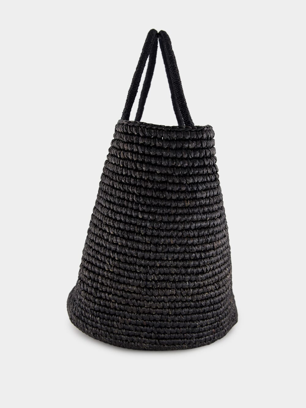 Black Straw Maxi Tote