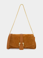 Natural Rust Leather Shoulder Bag