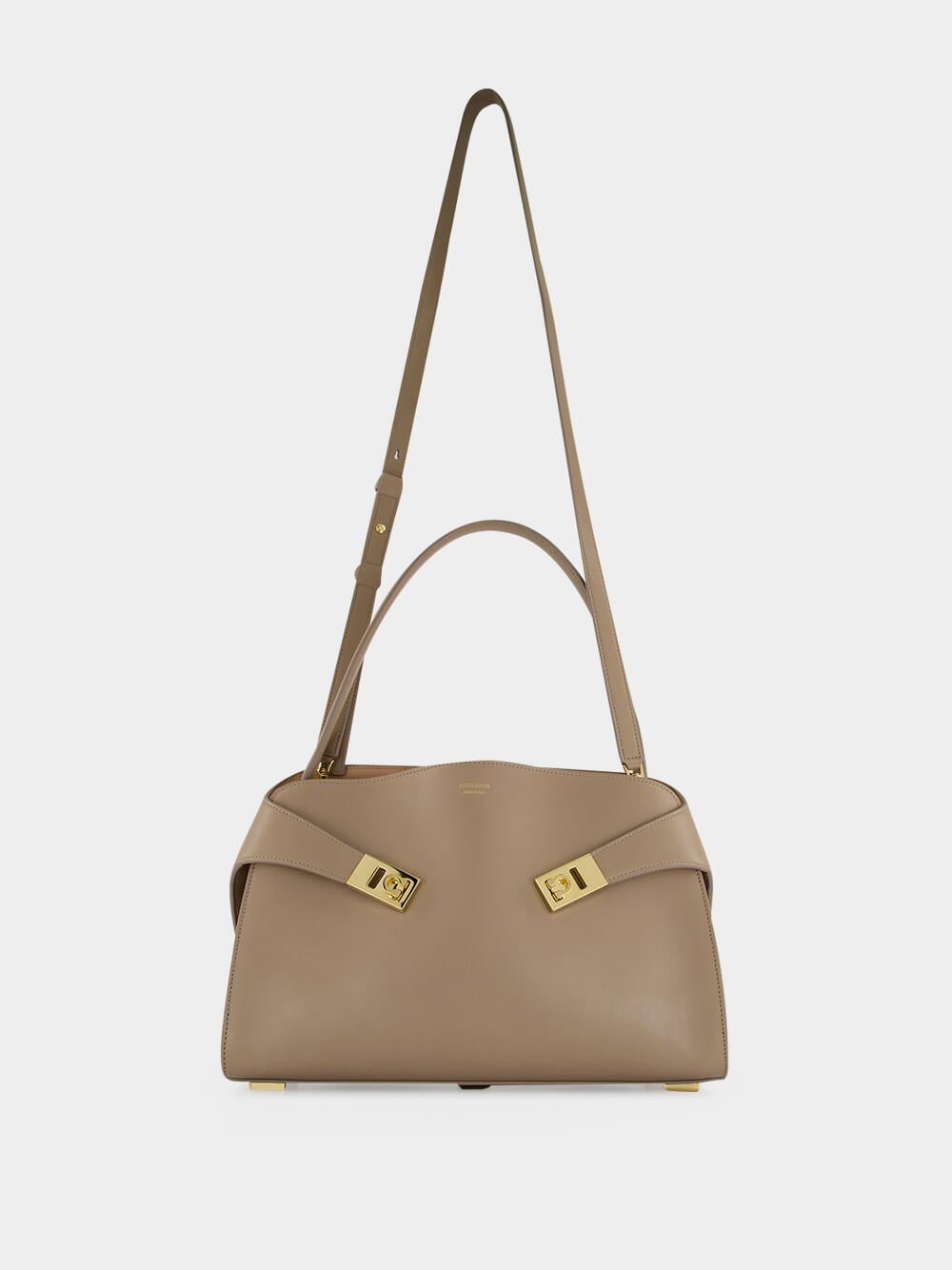 Warm Taupe Medium Hug Soft Shoulder Bag