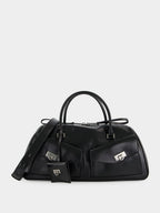 Black Harley Leather Top Handle Bag