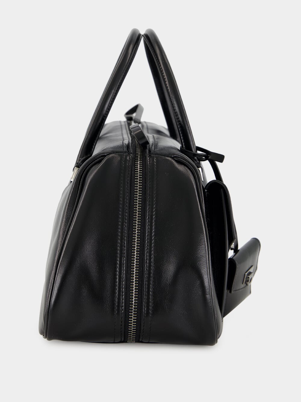 Black Harley Leather Top Handle Bag