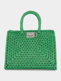 Green Medium Studio Box Bag