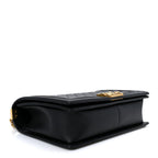 Calfskin Quilted New Medium Boy Flap Black