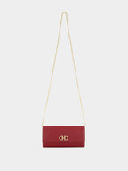 Red Gancini Wallet with Chain