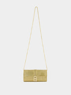 Gold Laminated Hug Wallet with Chain