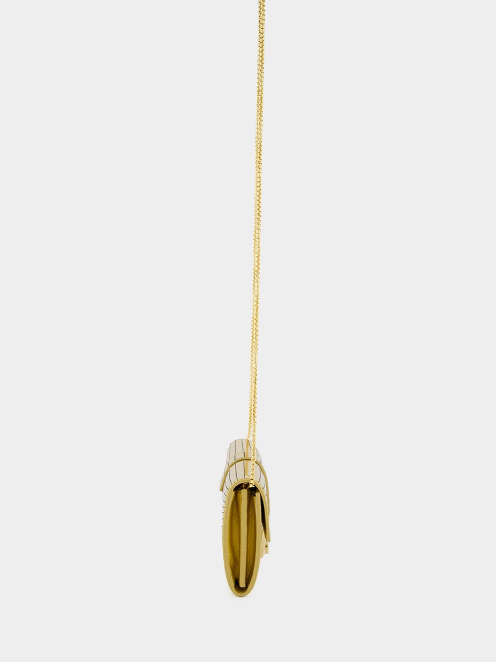 Gold Laminated Hug Wallet with Chain