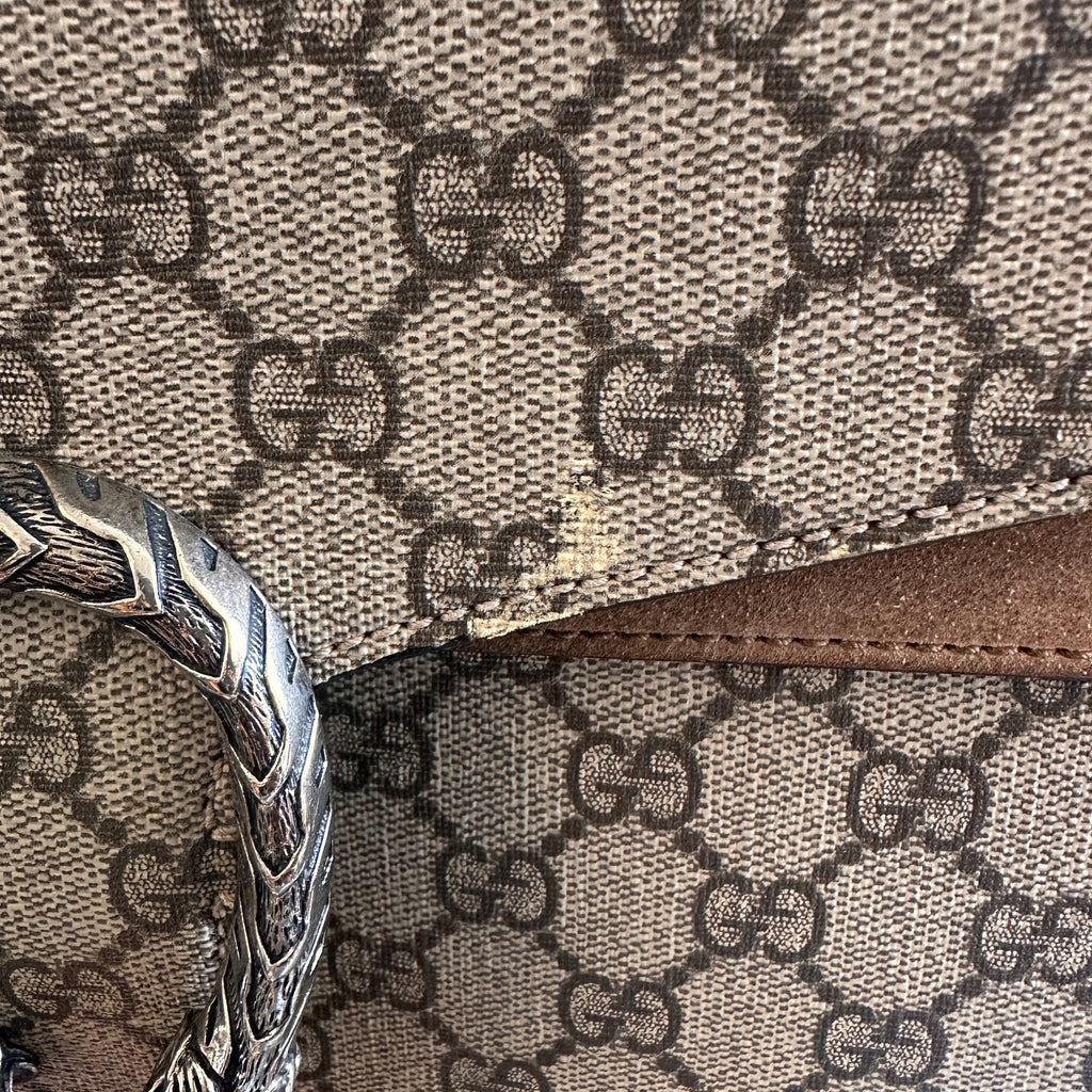 Gucci Dionysus Top Handle Chain Bag Gg Coated Canvas Beige Canvas Shoulder Bag Bag (Authentic Pre-Loved)