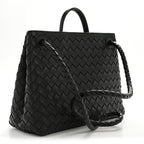 Nappa Intrecciato Medium Andiamo Shoulder Bag Black