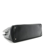 Calfskin Cerf Executive Shopper Tote Black