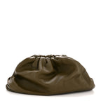 Smooth Butter Calf The Pouch Oversized Clutch Kaki Fondent