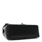 Lambskin Quilted Mini Rectangular Flap Black