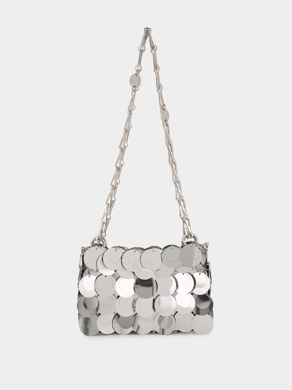 Silver Sparkle Discs Nano Bag