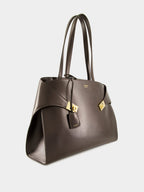 Hug Tote Bag in Brown Leather