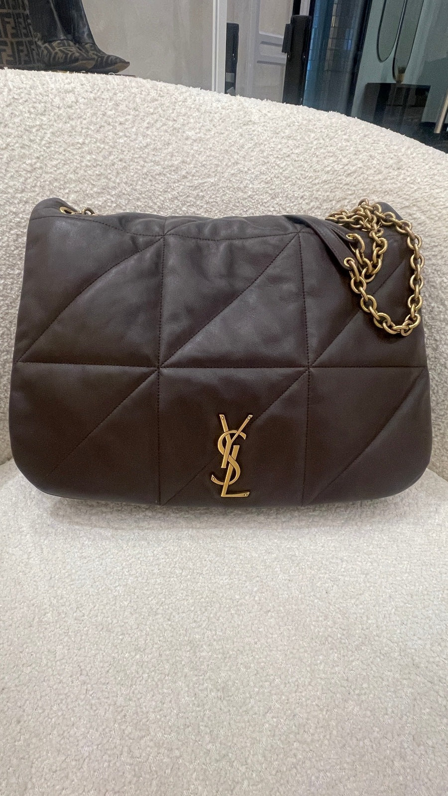 Yves Saint Laurent YSL Jamie Medium Brown Bag