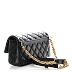 Aged Calfskin Quilted 2.55 Reissue Chain Waist Bag Black