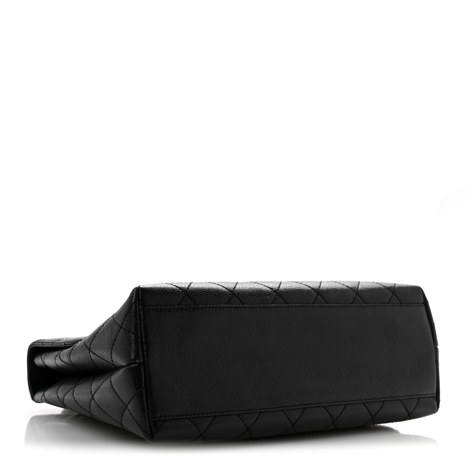 Caviar Quilted Jumbo Kelly Flap Black
