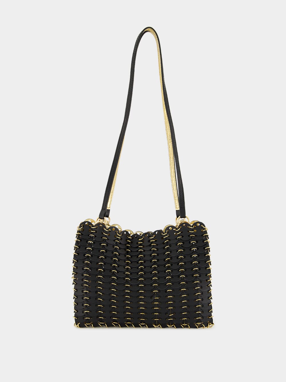 Black and Gold 1969 Flip Bag in Leather