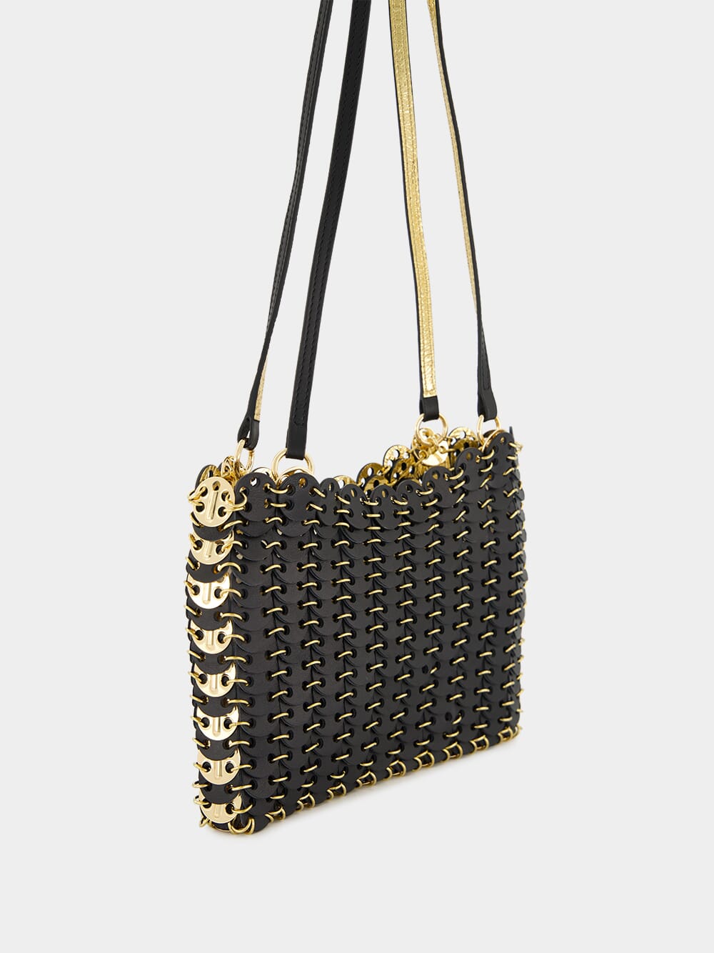 Black and Gold 1969 Flip Bag in Leather