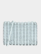 Blue and Silver 1969 Leather Flip Bag