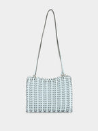 Blue and Silver 1969 Leather Flip Bag