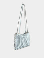 Blue and Silver 1969 Leather Flip Bag